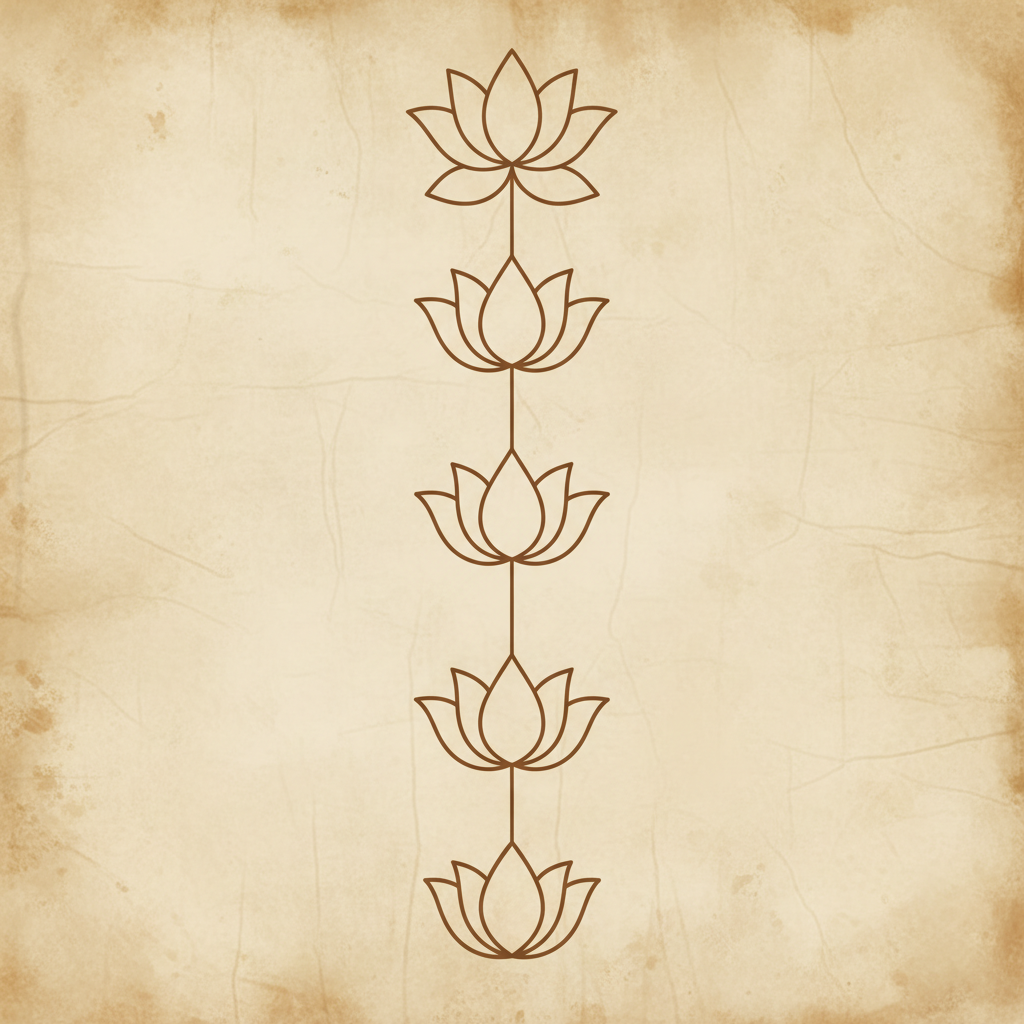 Chakras — traditional diagram of the seven energy centers