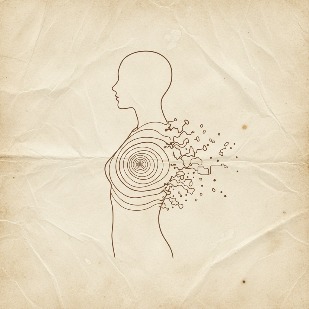 I am not the body nor the mind — human silhouette with radiating lines