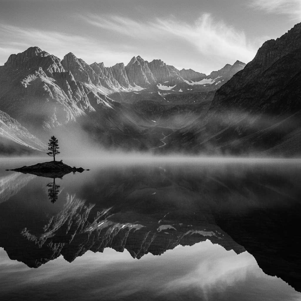 zen meditation — reflection in nature