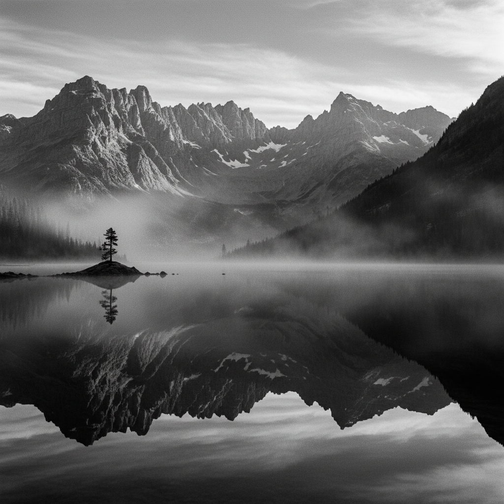 meditação profunda — reflexo na natureza
