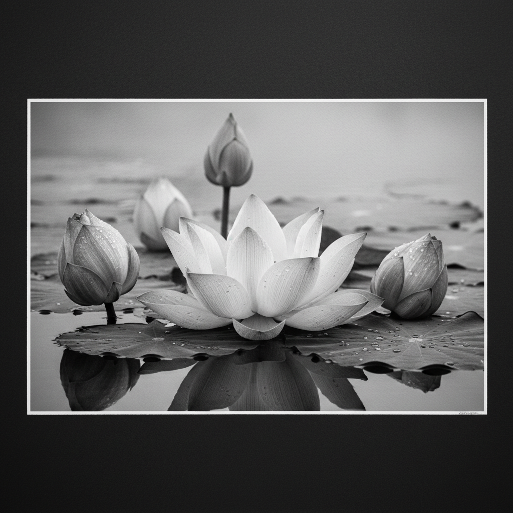 Śāradā Devī — lotus flowers in nature