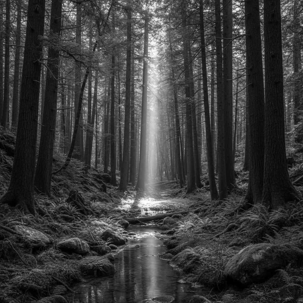 Importancia do satsang — clareira em floresta com luz entrando