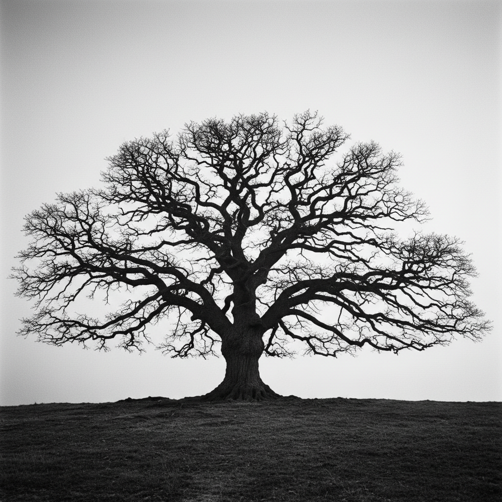 Paths of yoga — tree with multiple branches emerging from the same trunk